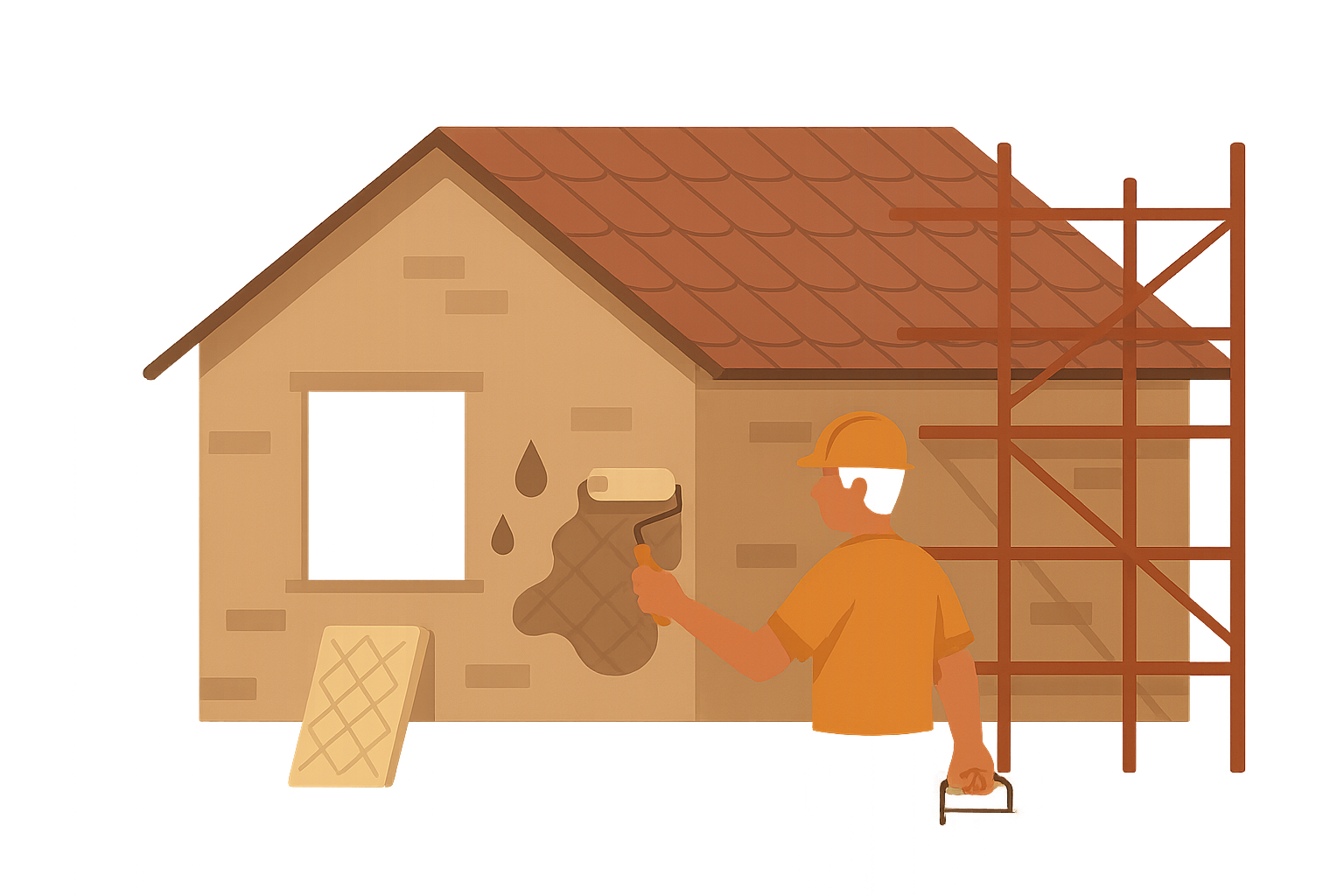 Waterproofing AB Restorations sealing a damp wall