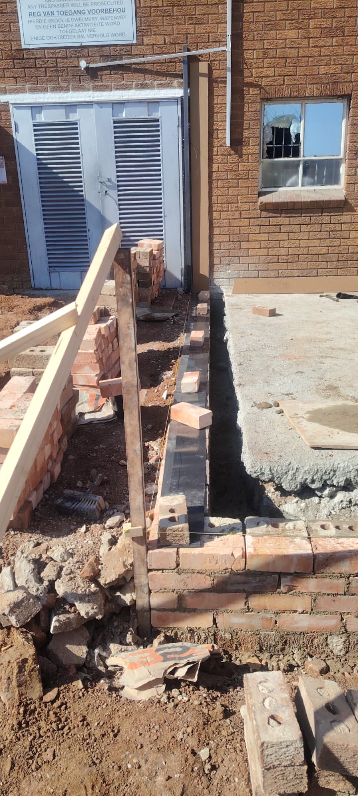 Waterproofing work in progress on a Gauteng roof