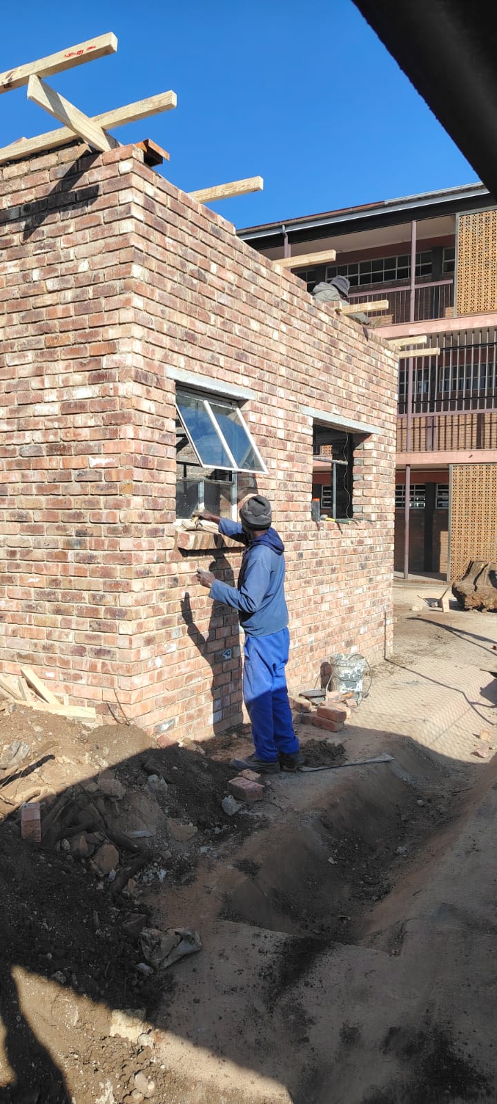 Roof restoration underway on a Gauteng property