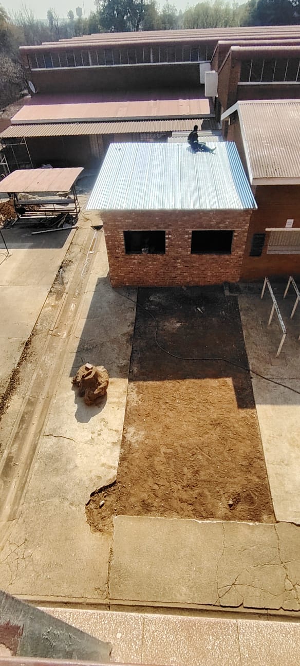 Waterproofing work in progress on a Gauteng roof