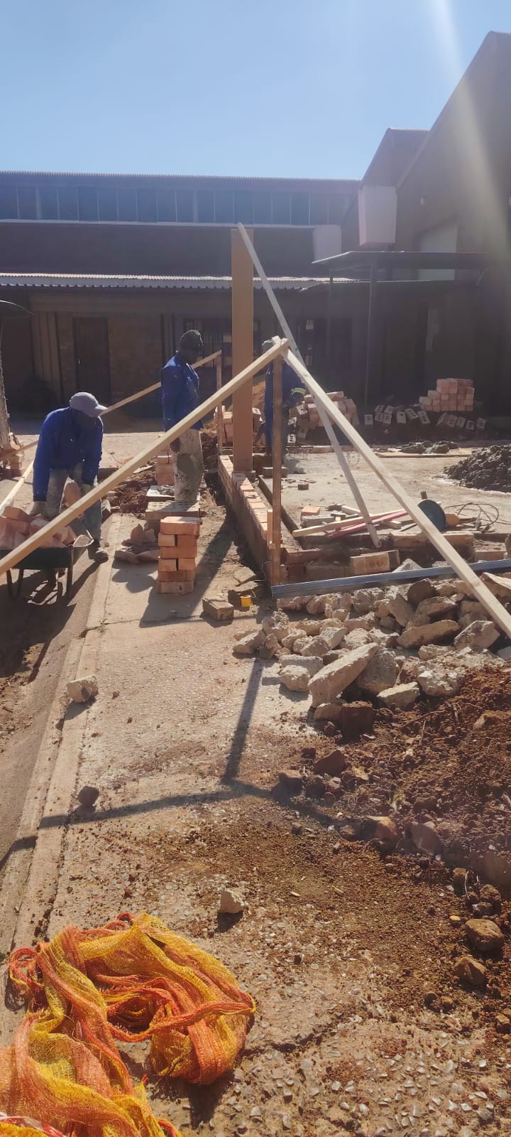 Surface preparation during a Gauteng restoration project